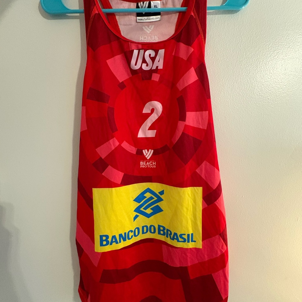 Red USA Beach Volleyball Jersey